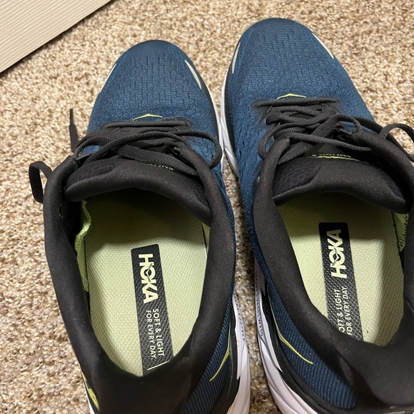 Hoka Men's Blue Coral and Black Athletic Shoes - Picture 8 of 15